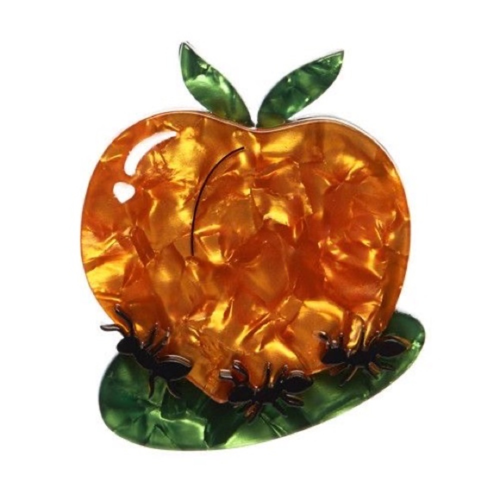 Erstwilder Peachy Keen Brooch Rare